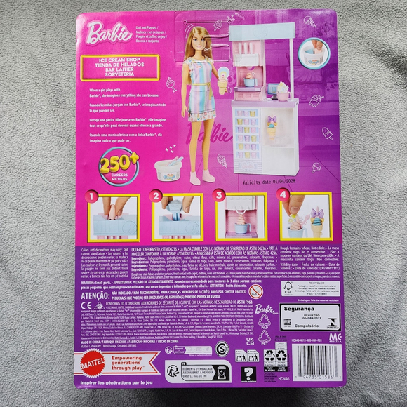 Barbie Careers Ice Cream Shop Playset with Blonde Doll, Ice Cream Machine New!! - Picture 12 of 12